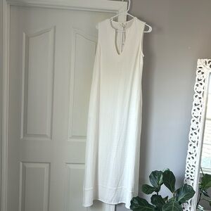 P Cill Sleeveless linen-blend maxi dress